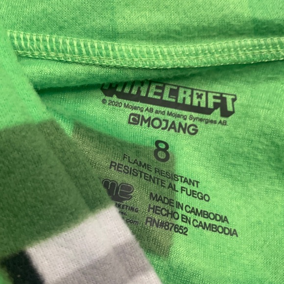 Minecraft Boys Hooded Union Suit Pajamas - Picture 8 of 8